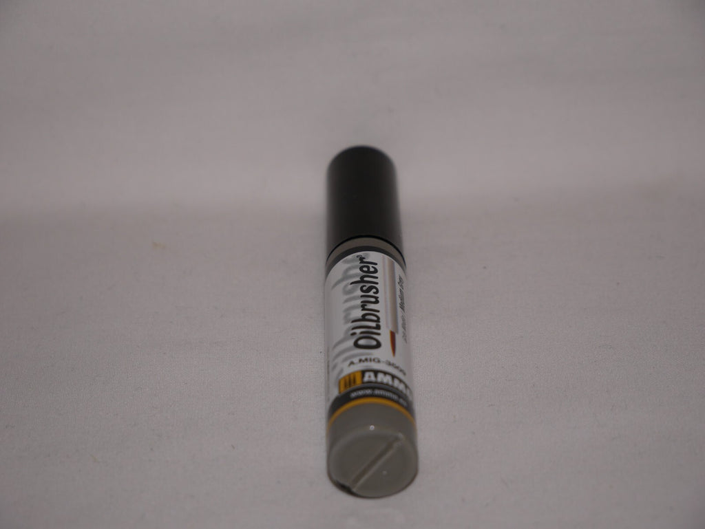 Ammo By Mig Jimenez Medium Grey Oilbrusher With Fine Brush Applicator A.MIG-3509