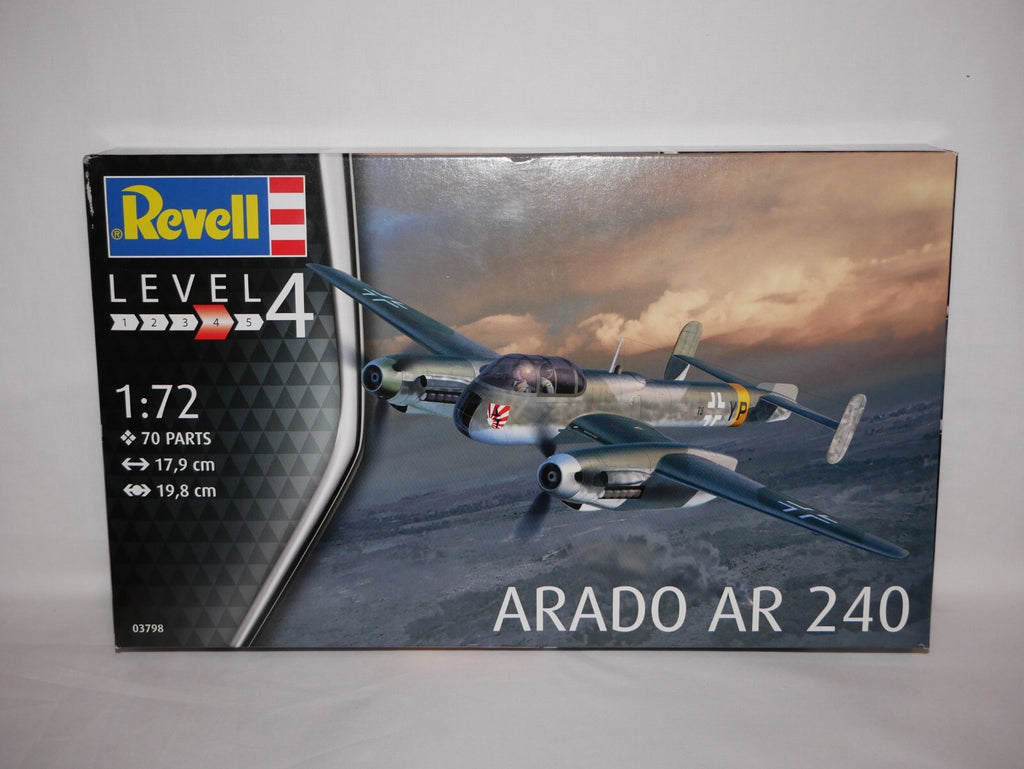 Revell 1:72 Scale WWII Arado AR 240 Model Aircraft Kit Skill Level 4 - 03798