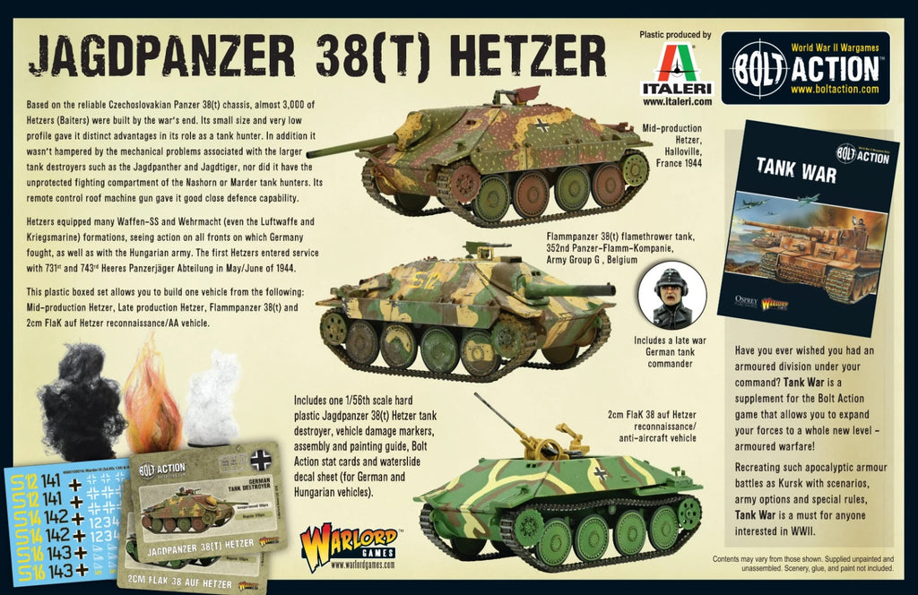 Warlord Games Bolt Action 1:56 Scale German Jagdpanzer 38(T) Hetzer - 402012020
