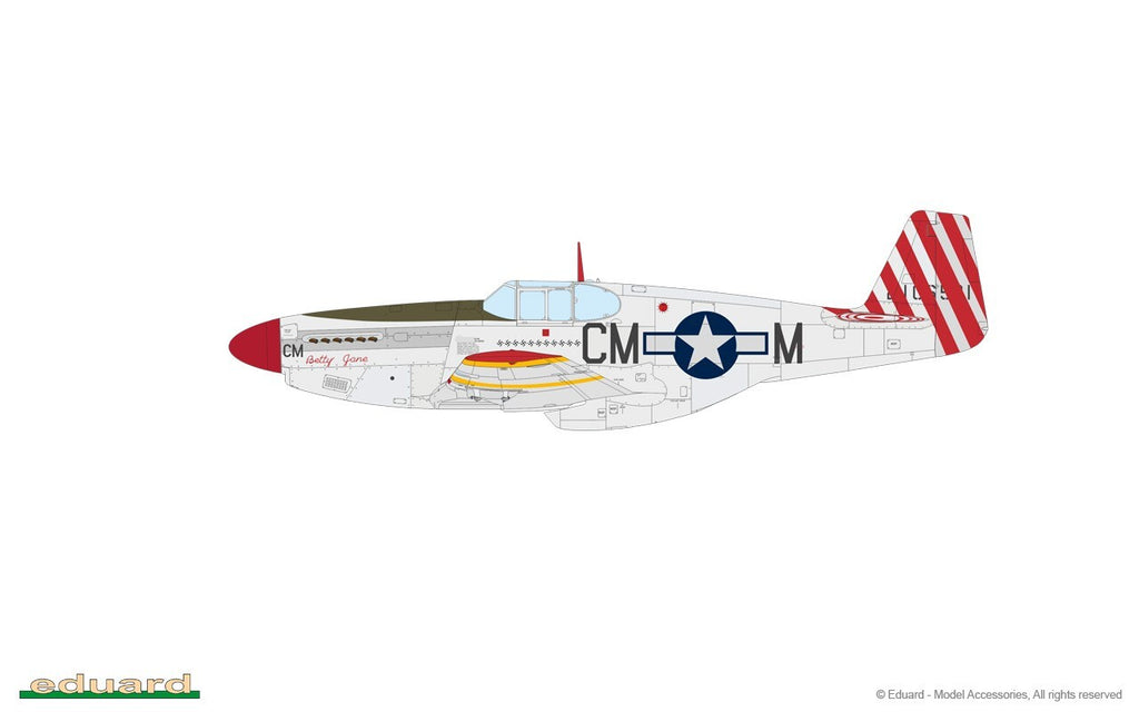 Eduard 1:48 Scale P-51B Mustang Birdcage Canopy ProfiPACK Edition Kit - 82107