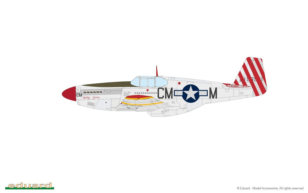 Eduard 1:48 Scale P-51B Mustang Birdcage Canopy ProfiPACK Edition Kit - 82107