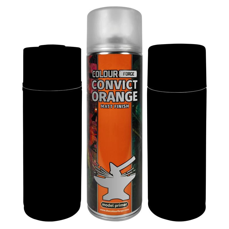 The Colour Forge Convict Orange Matt Finish Model Primer 500ml Aerosol Spray Can
