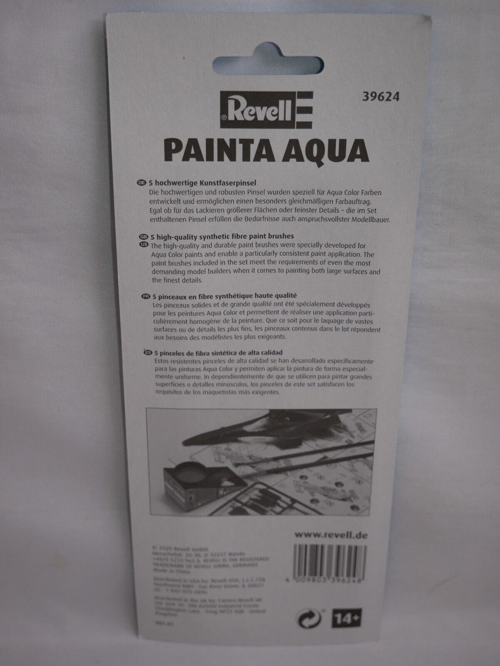 Revell Paint Brush Set 5 Painta Aqua Brushes (Assorted Sizes 00 - 5) - 39624
