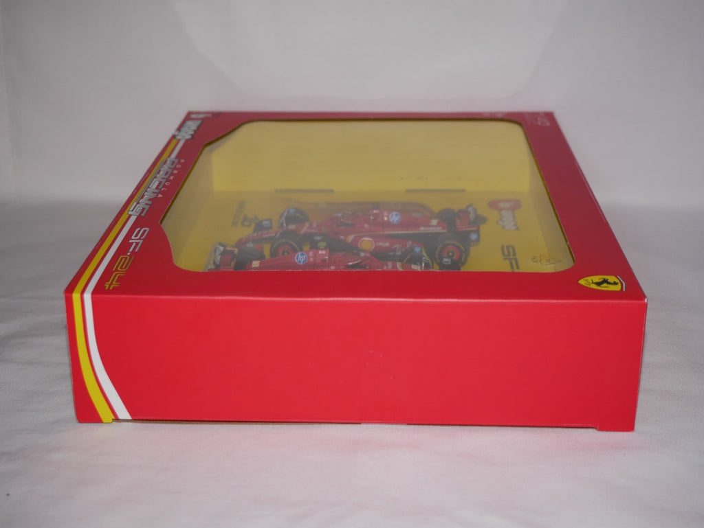 Burago 1:43 Scale Scuderia Ferrari F1 SF-24 Two Pack Leclerc & Sainz - #18-36856