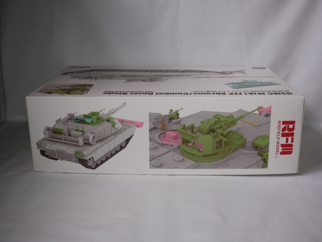 Ryefield Model 1:35 Scale USMC M1A1 FEP Abrams Tank With Combat Dozer Blade 5048