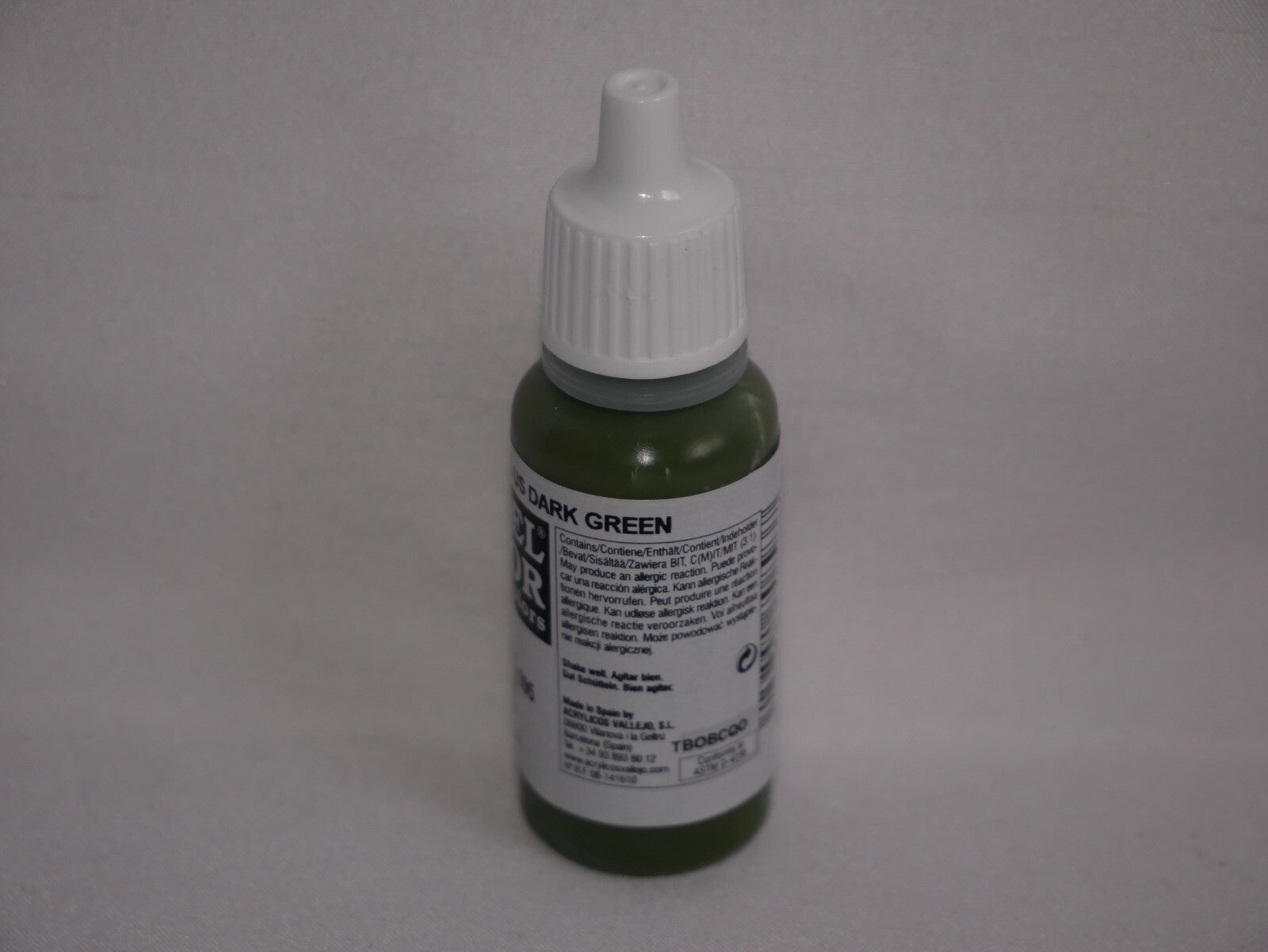 Vallejo Model Color US Dark Green Acrylic 17ml/0.57 fl oz Dropper Bottle  70.893