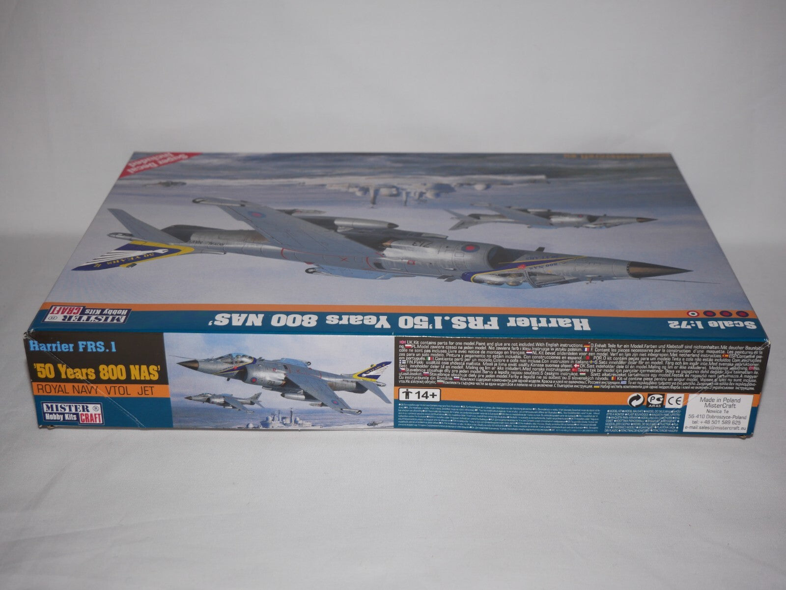 MisterCraft Hobby Kits 1:72 Scale (D-101) Harrier FRS.1 50 Years 800 NAS 041014