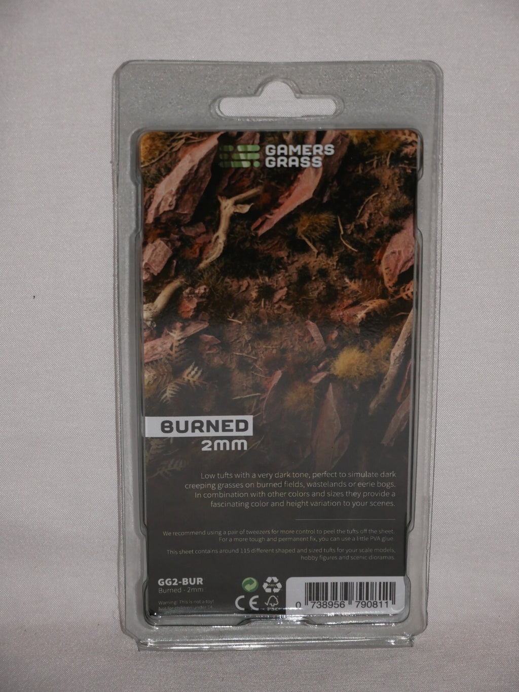 Gamers Grass Burned 2mm Tufts For Wargaming Miniature Bases 115 Per Pack GG2-BUR