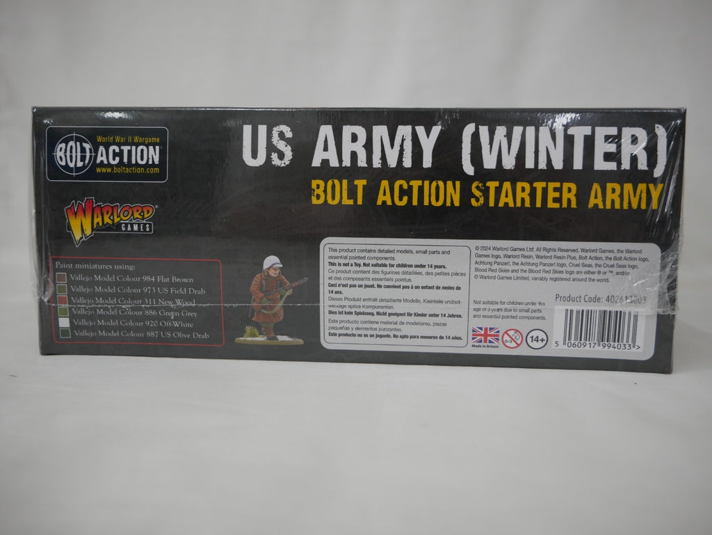 Warlord Game Bolt Action 1:56 Scale WWII US Army (Winter) Starter Army Set - 402613003