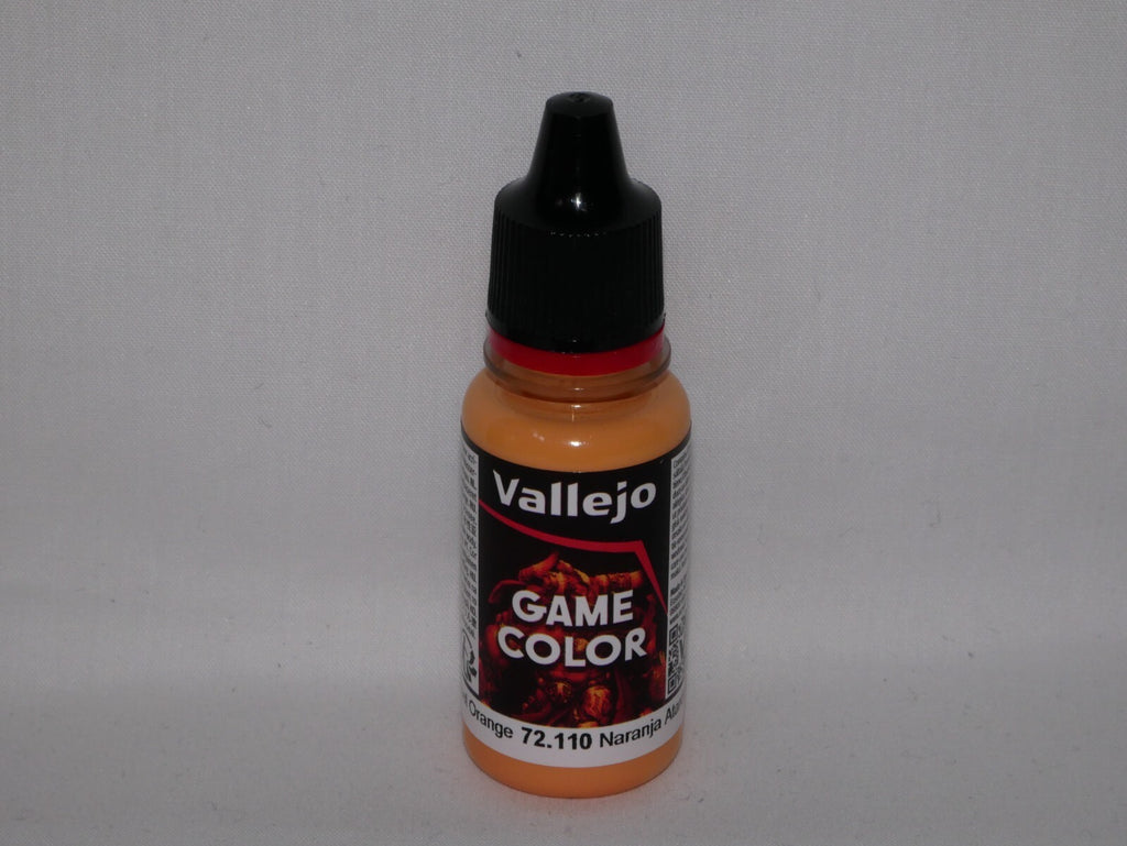 Vallejo Game Color Acrylics Sunset Orange 18ml/0.6 fl oz Dropper Bottle - 72.110