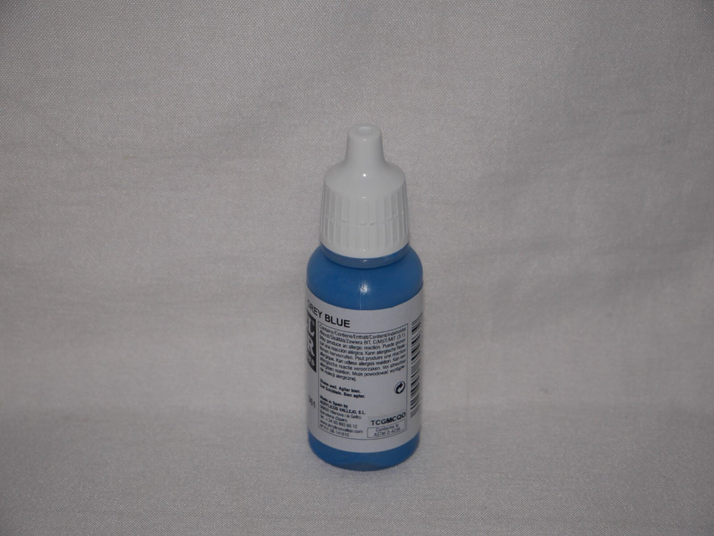 Vallejo Model Color Grey Blue Acrylic 17ml/0.57 fl oz Dropper Bottle - 70.943