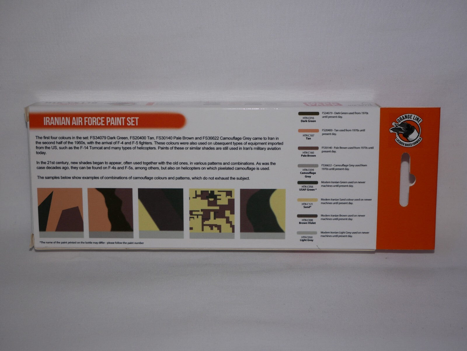 Hataka Orange Line Lacquer Based Formula Iranian Air Force Paint Set (HTK-CS119)