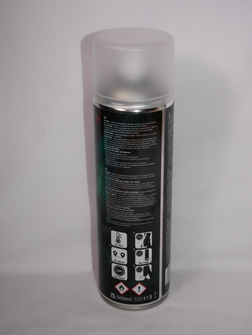 Colour Forge Raven Black Matt Finish Model Primer 500ml Aerosol Rattle Spray Can