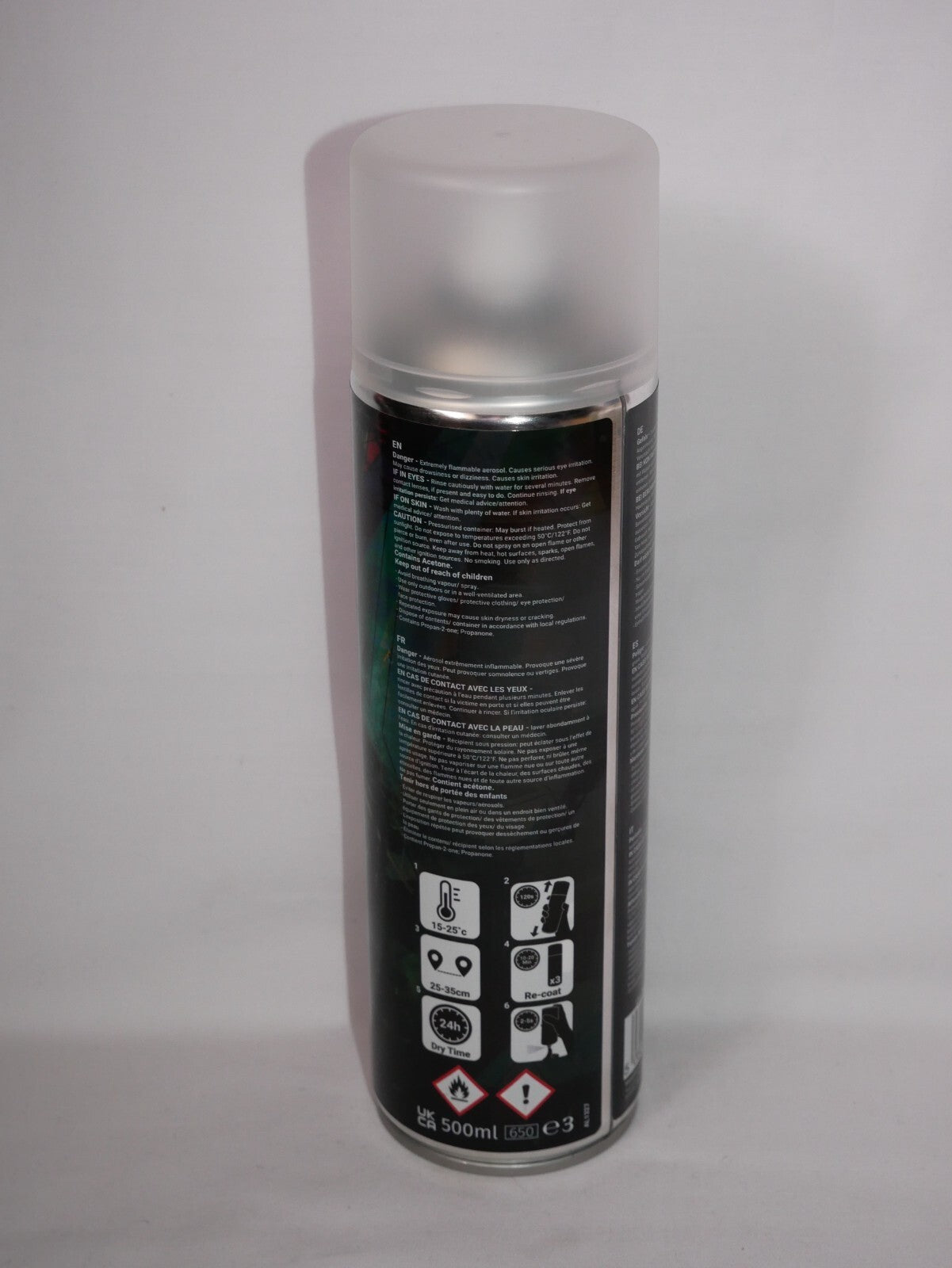 Colour Forge Raven Black Matt Finish Model Primer 500ml Aerosol Rattle Spray Can