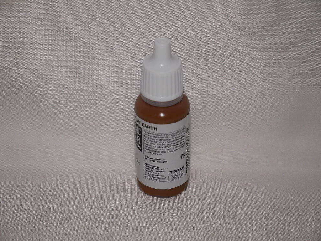 Vallejo Model Color Flat Earth Acrylic 17ml/0.57 fl oz Dropper Bottle - 70.983