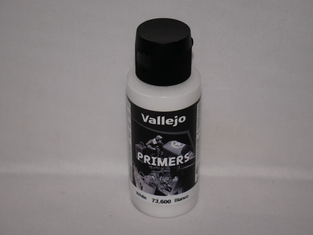Vallejo Polyurethane Surface Primer White 60ml / 2.02 fl oz Bottle - 73.600