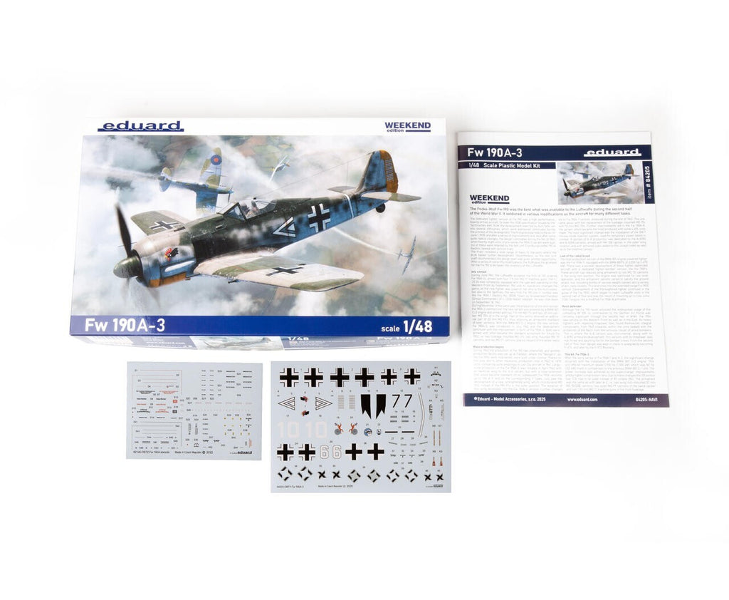 Eduard 1:48 Scale Focke-Wulf Fw 190A-3 Weekend Edition Model Plastic Kit- 84205