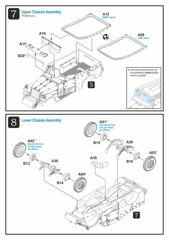 Rubicon Models 1:56 M3A1 Armoured Scout Car (Early & Late Production) - 280083