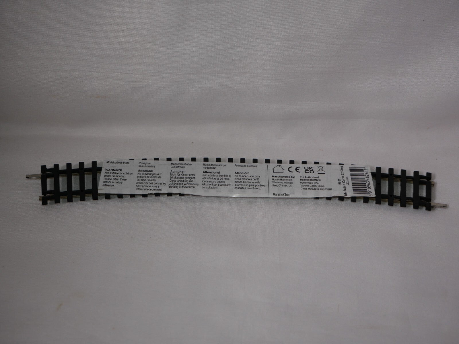 Hornby 1:76 Model Railway Track Single Piece 4th Radius 22.5 Deg Curve Arc R8261
