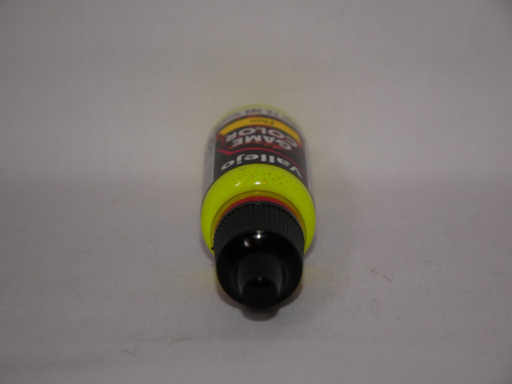 Vallejo Game Color Acrylic Range Fluorescent Yellow 18ml Dropper Bottle - 72.103