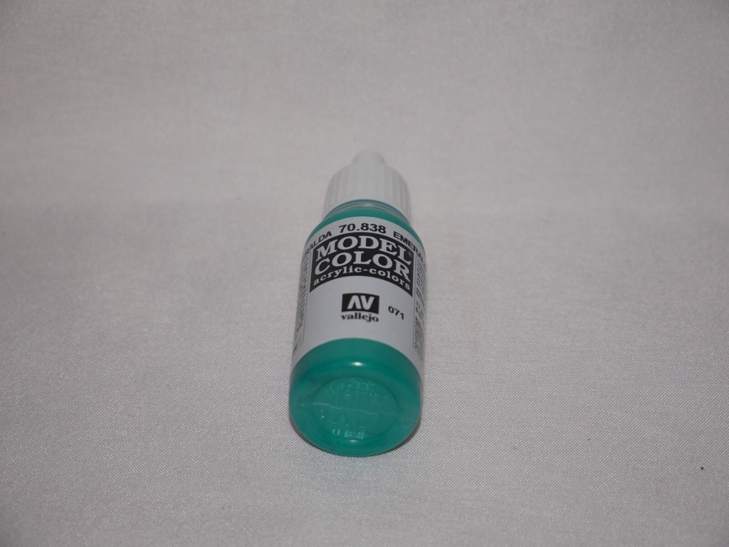 Vallejo Model Color Emerald Acrylic 17ml/0.57 fl oz Dropper Bottle - 70.838