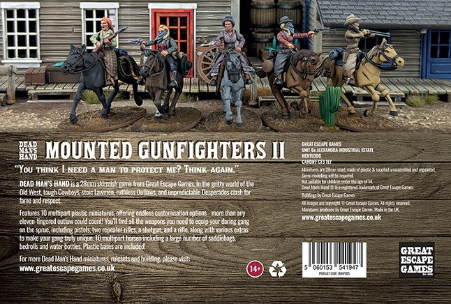 Great Escape Games Dead Mans Hand 28mm Mounted Gunfighters II The Ladies DMHP005