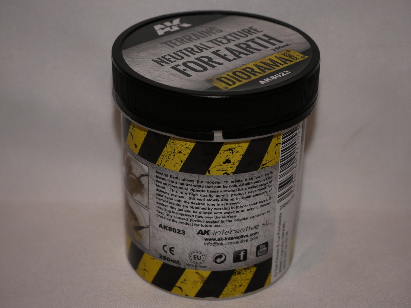 AK Interactive Diorama Terrains Neutral Texture For Earth Acrylic 250ml - AK8023
