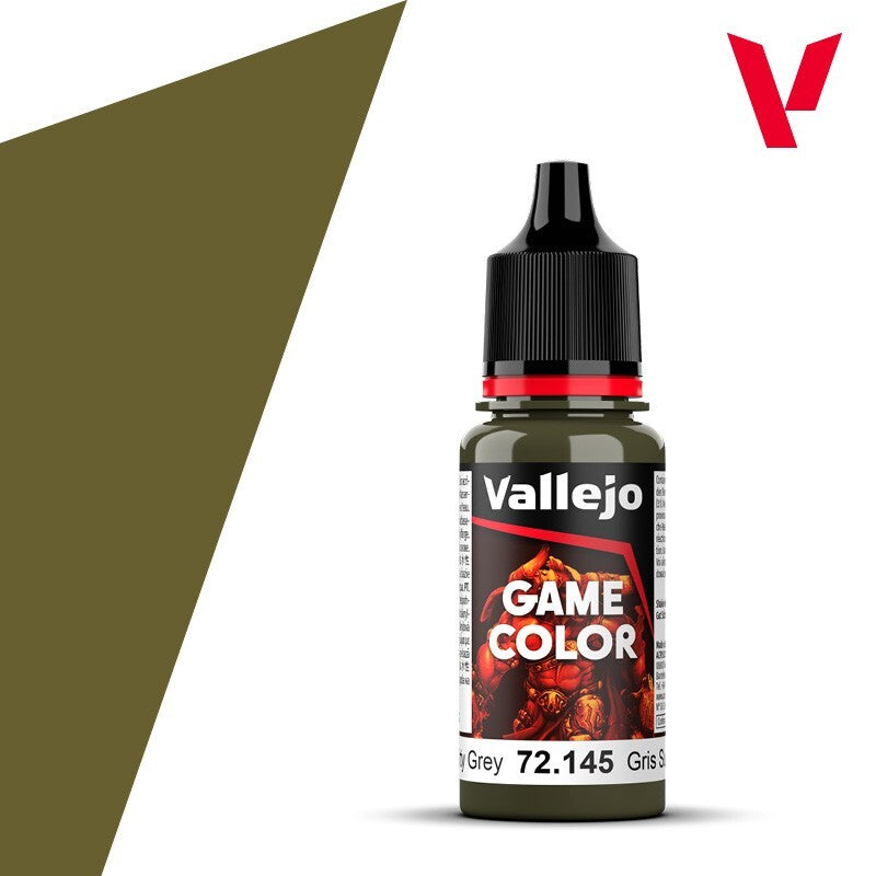 Vallejo Game Color Acrylic Range Dirty Grey 18ml/0.6 fl oz Dropper Bottle 72.145