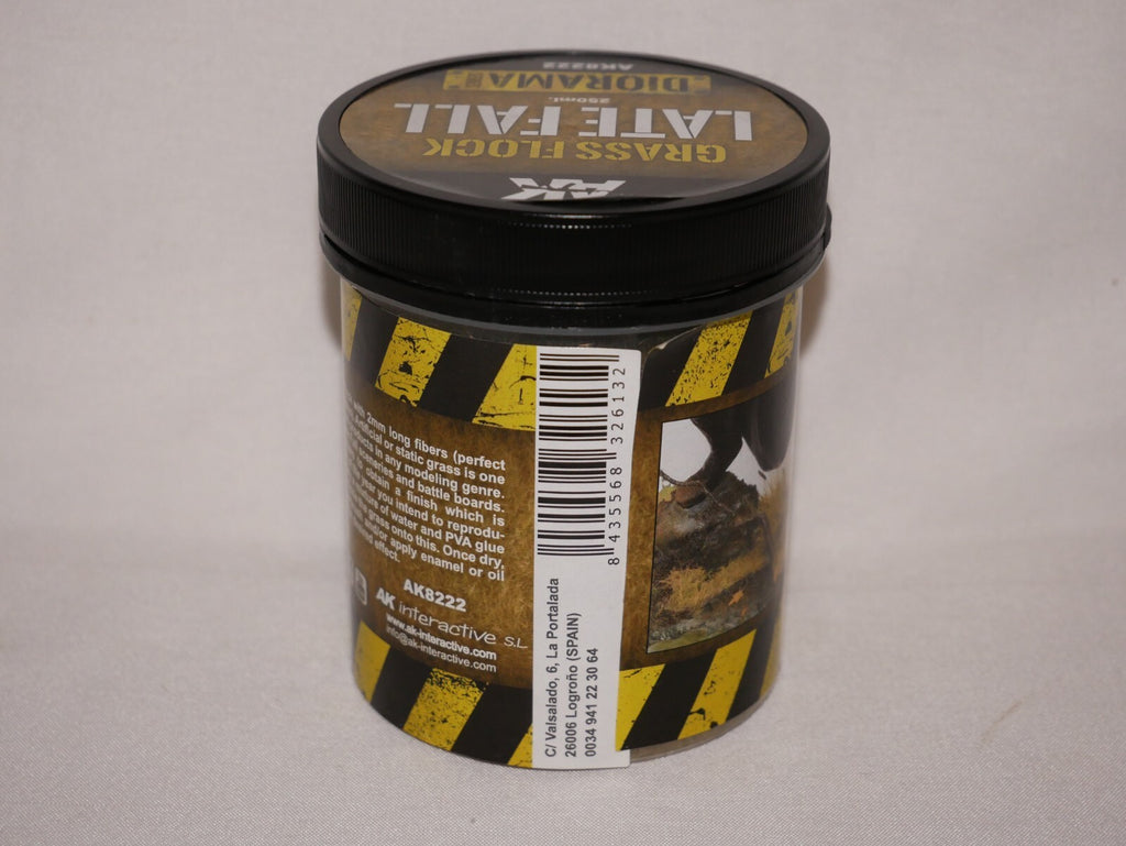 AK Interactive Diorama Series 2mm Late Fall Grass Flock 250ml Plastic Tub AK8222