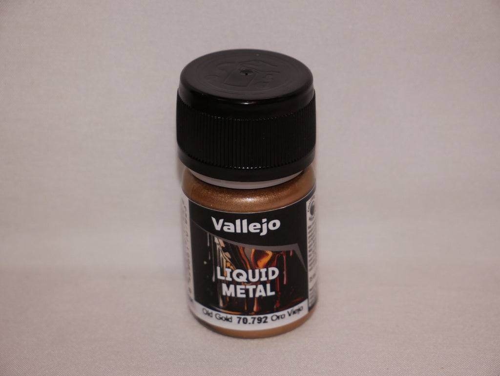 Vallejo Liquid Metal Old Gold Metallic Alcohol Based 35ml / 1.15 fl oz - 70.792