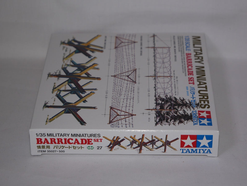 Tamiya Military Miniatures 1:35 Scale Plastic Tank Barricade Model Set - 35027