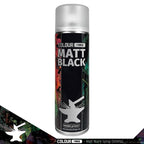 The Colour Forge Hobby Supplies Matt Black Model Primer 500ml Aerosol Spray Can