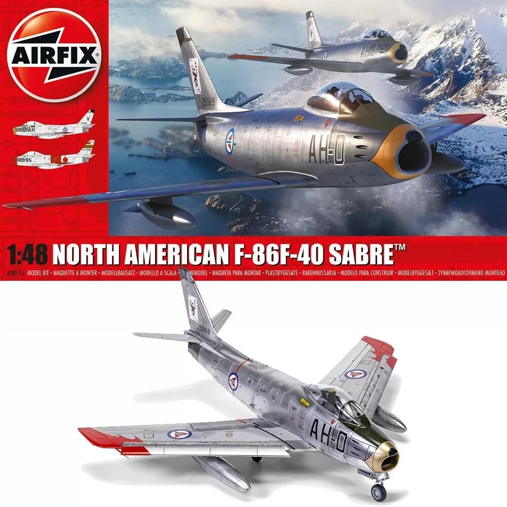 Airfix 1:48 Scale North American F-86F-40 Sabre Model Kit Skill Level 2 - A08110
