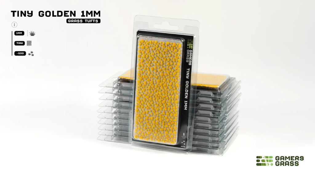 Gamers Grass Tiny Golden 1mm Tufts For Wargaming Bases (500) Per Pack - GGTT-GO