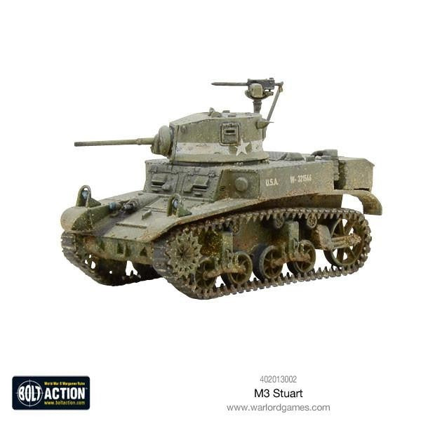 Warlord Games Bolt Action 1:56 Scale WWII M3 Stuart Light Tank Model - 402013002