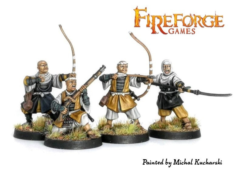 Fireforge Games Samurai Wars 28mm Hard Plastic Sohei Warrior Monks - SWMO01-BS