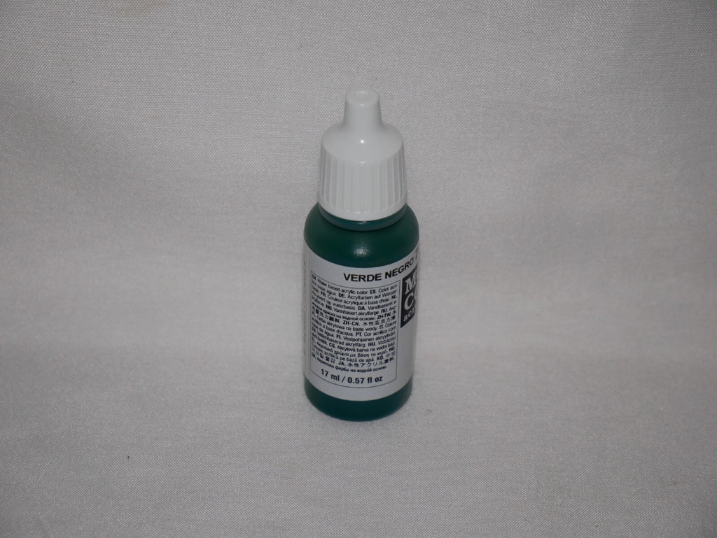 Vallejo Model Color Black Green Acrylic 17ml/0.57 fl oz Dropper Bottle - 70.980