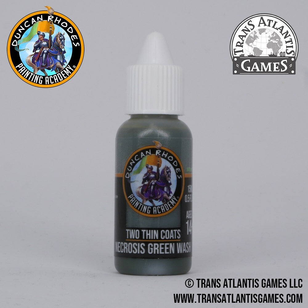 Duncan Rhodes Painting Academy 'Two Thin Coats' Necrosis Green Wash 15ml - 10059