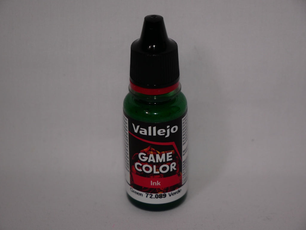 Vallejo Game Color Acrylic Ink Range Green 18ml/0.6 fl oz Dropper Bottle 72.089
