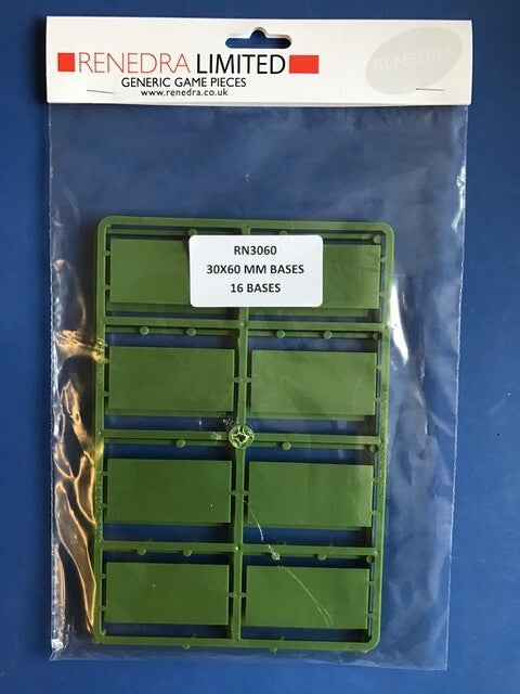 Renedra Limited Generic Scenery & Bases 30 x 60mm Bases 16 Per Pack - RN3060