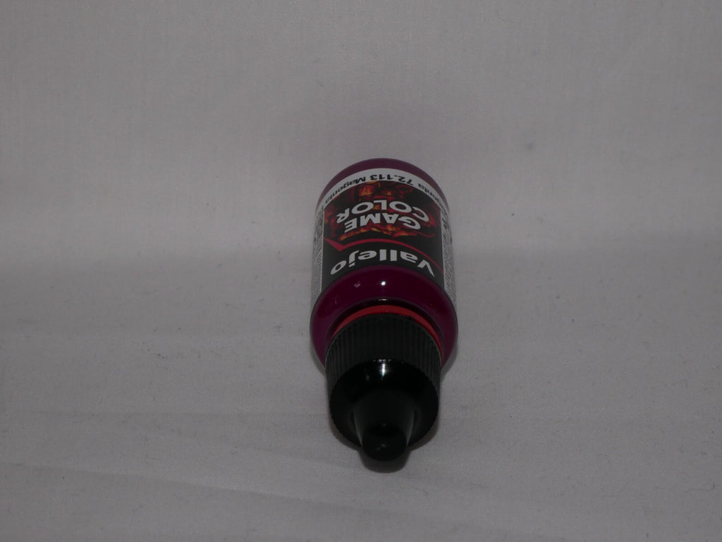 Vallejo Game Color Acrylics Deep Magenta 18ml/0.6 fl oz Dropper Bottle - 72.113