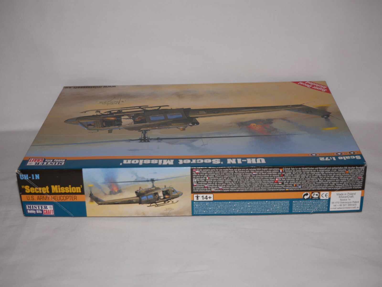 MisterCraft Hobby Kits 1:72 Scale (D-55) US Army UN-1N 'Secret Mission' - 040550