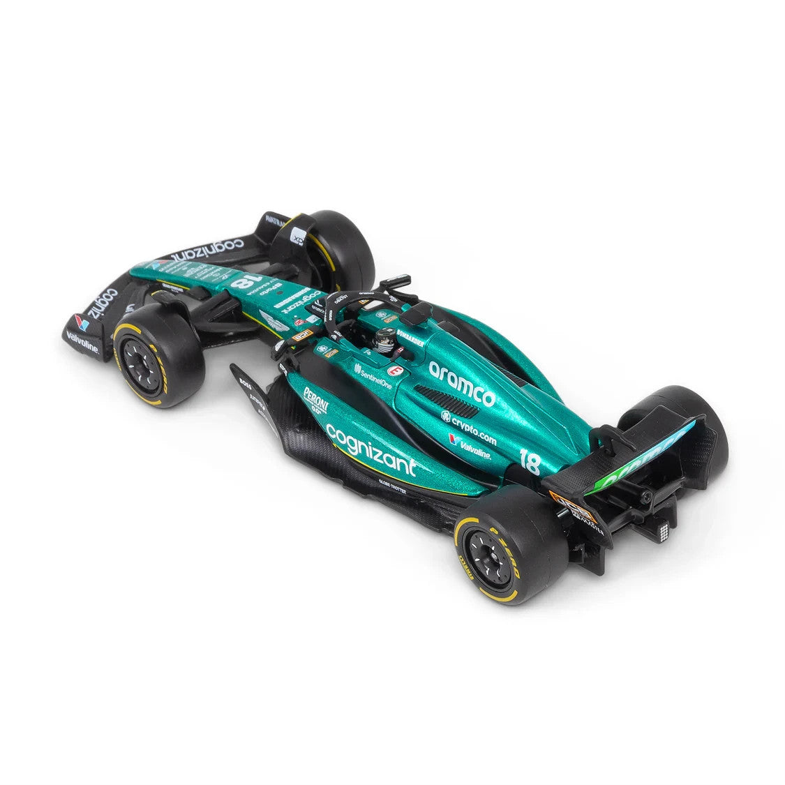 Burago 1:43 Aston Martin Cognizant Aramco F1 Team AMR23 No.18 Stroll #18-38091S