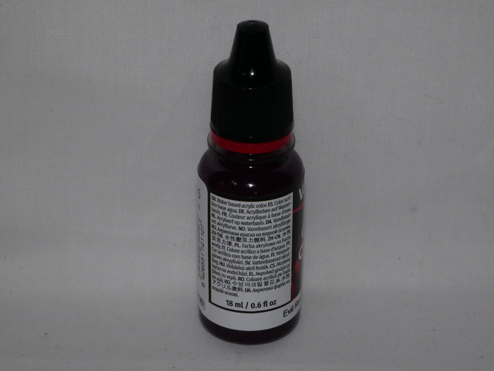 Vallejo Game Color Acrylic Paints Evil Red 18ml/0.6 fl oz Dropper Bottle  72.112