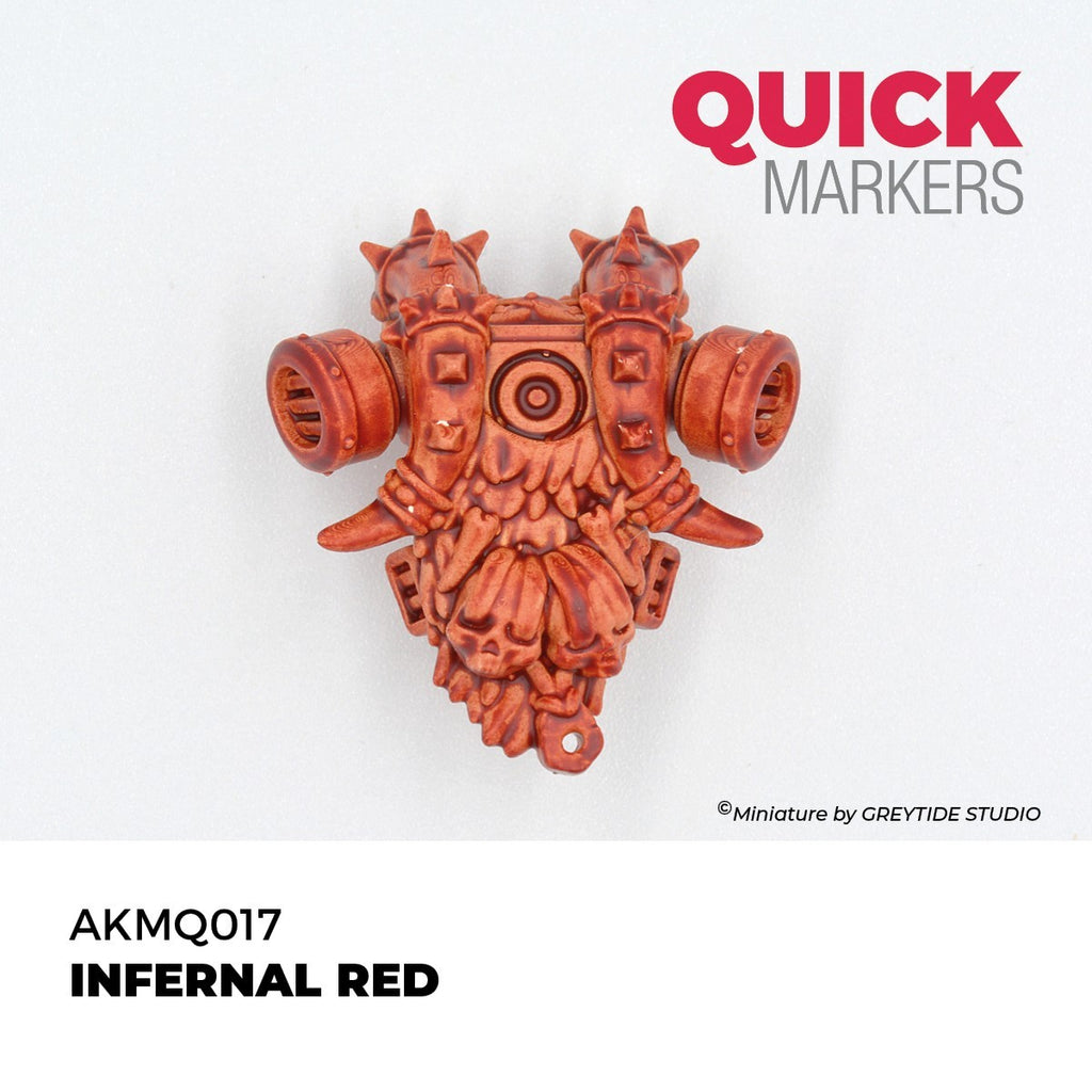 AK Interactive Acrylic Quick Gen Markers For Tabletop Wargaming Infernal Red - AKMQ017