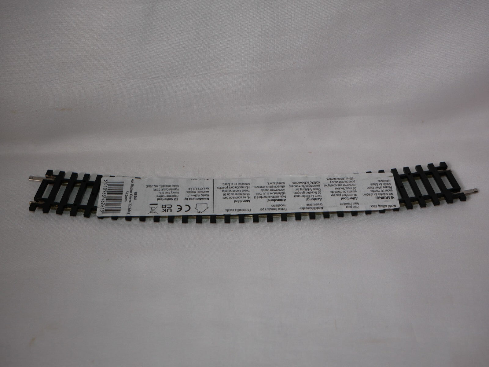 Hornby 1:76 Model Railway Track Single Piece 4th Radius 22.5 Deg Curve Arc R8261