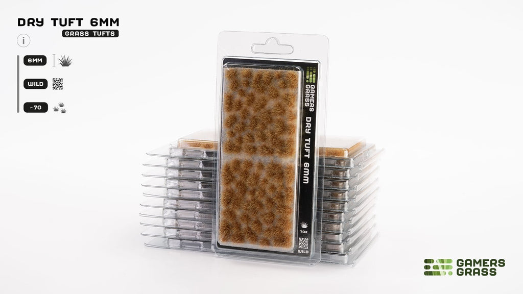 Gamers Grass Wild Dry 6mm Tufts For Wargaming Mini Bases (75) Per Pack - GG6-DT