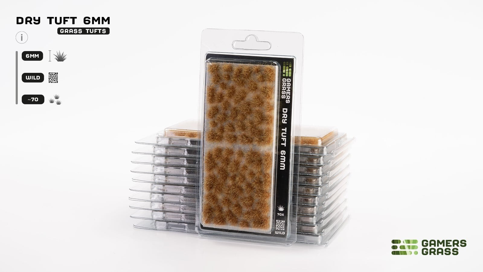 Gamers Grass Wild Dry 6mm Tufts For Wargaming Mini Bases (75) Per Pack - GG6-DT