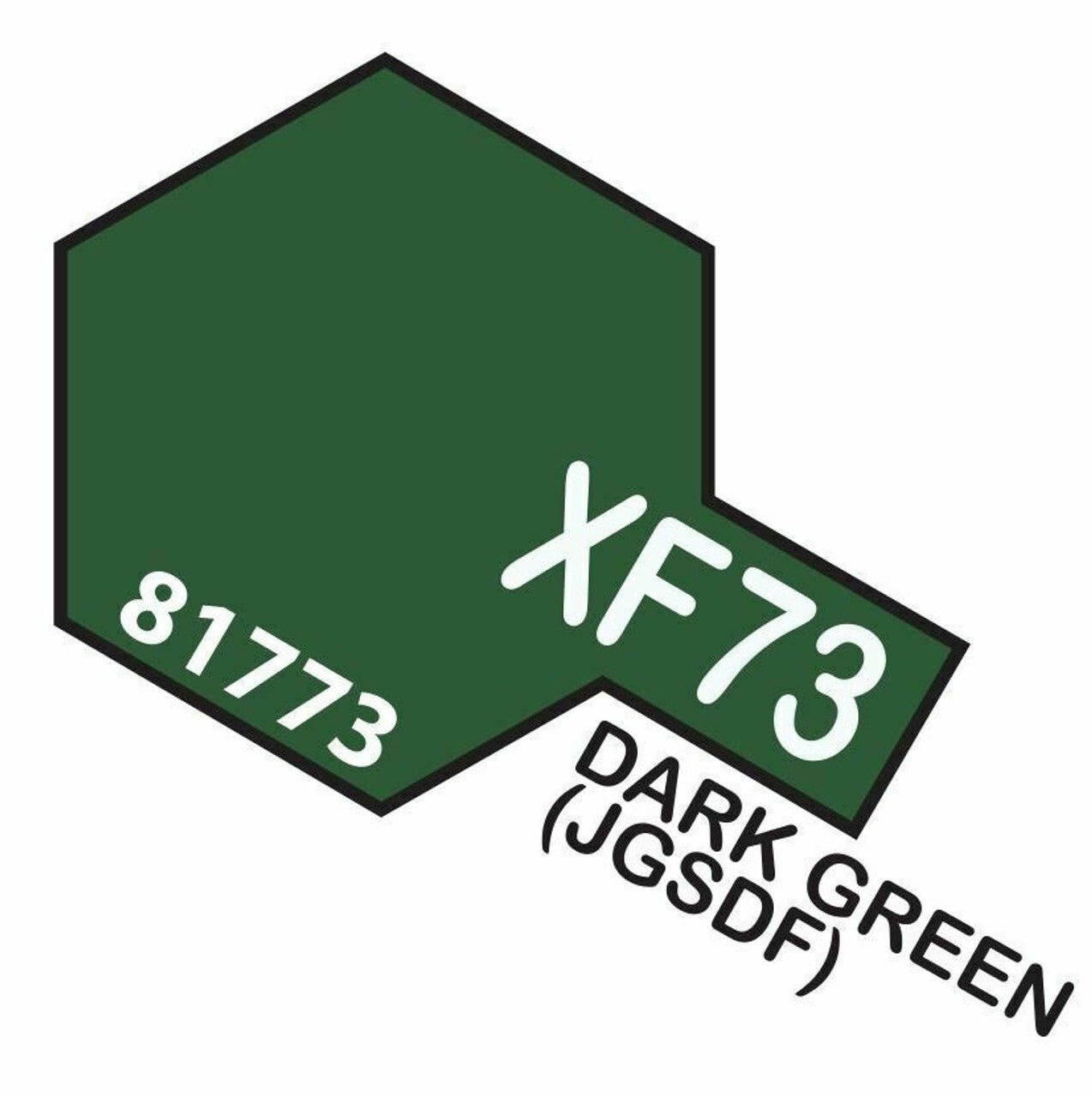Tamiya Color Acrylic Paint Mini XF-73 Dark Green (JGSDF) 10ml Glass Jar - 81773