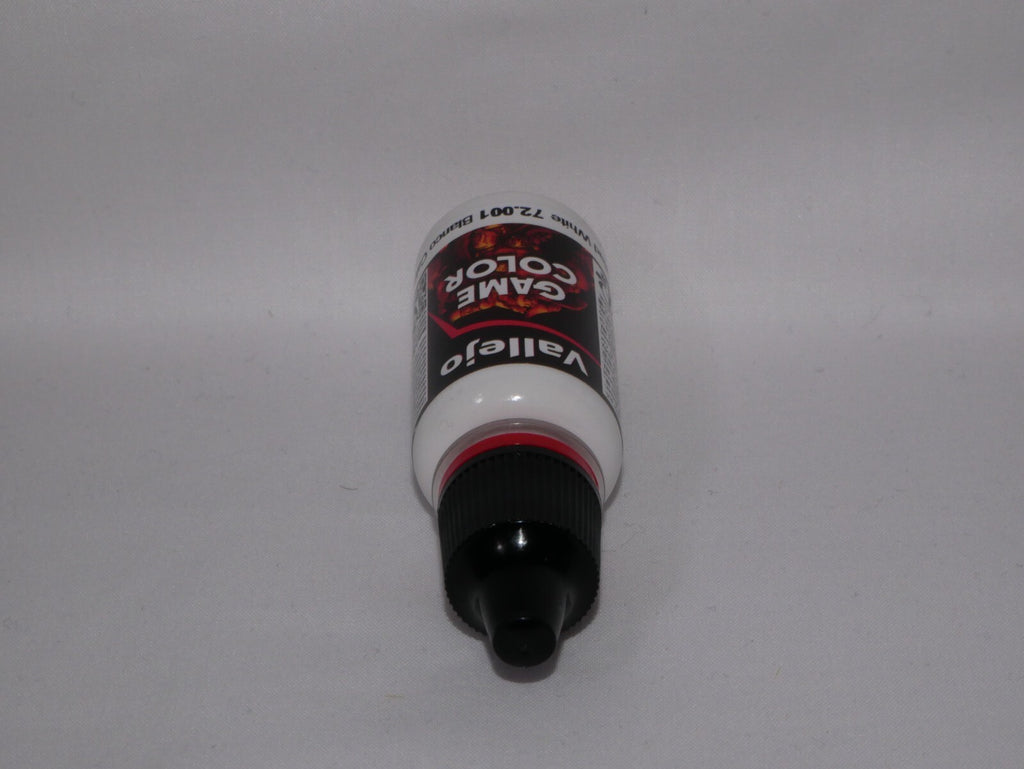 Vallejo Game Color Acrylic Range Dead White 18ml/0.6 fl oz Dropper Bottle 72.001